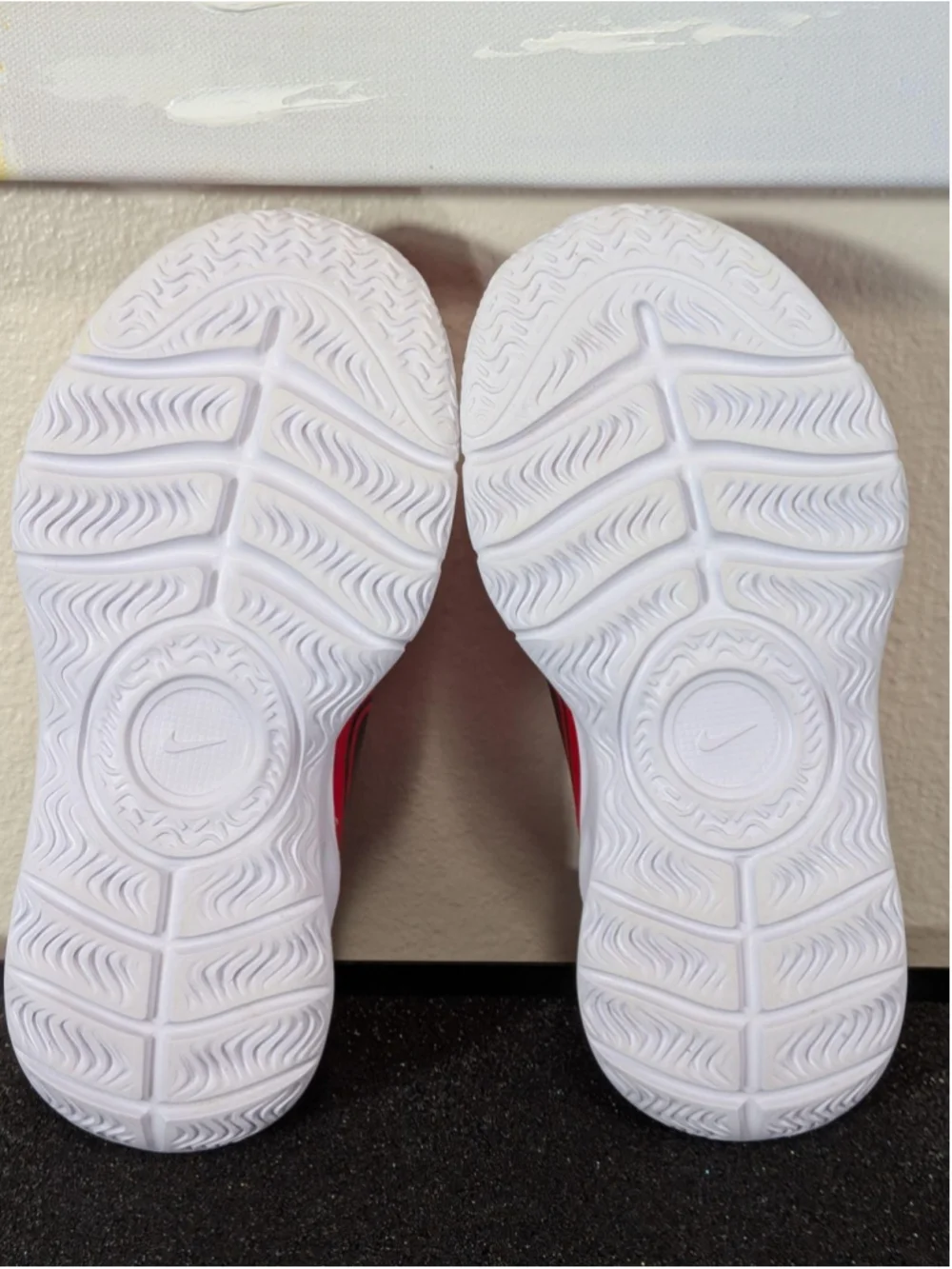 Nike Strap Shoes Kids Size 10C Red White Running Athletic Sneakers FN1449-600